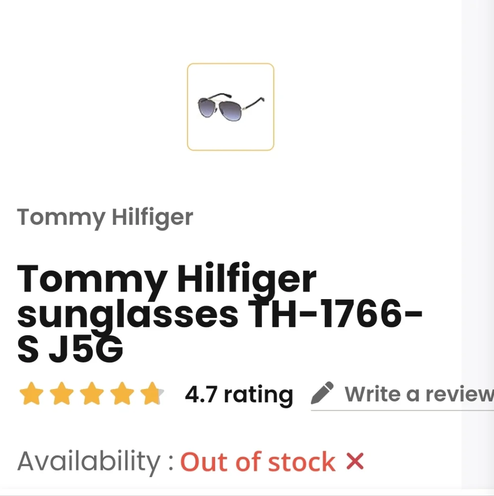 TOMMY HILFIGER 61mm 1766/S Aviator Sunglasses Rose Gold Grey Made In Italy BNWT